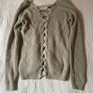 Long sleeve sweater with laced back!